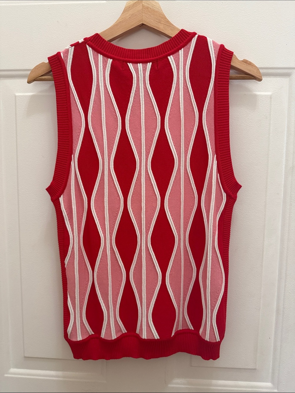 Eva Franco Red & Pink Sleeveless Knit Vest w/Anthropologie - Picture 6 of 6